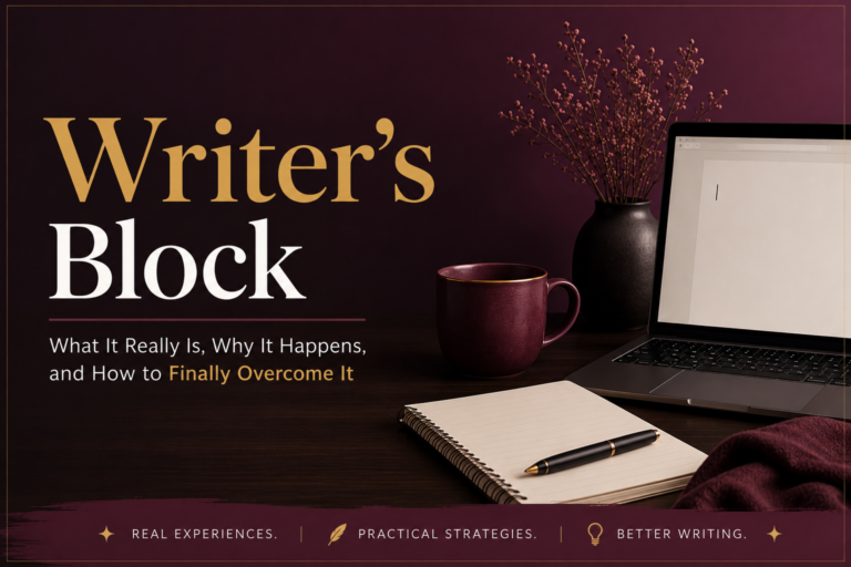 Featured image for a blog about writer's block